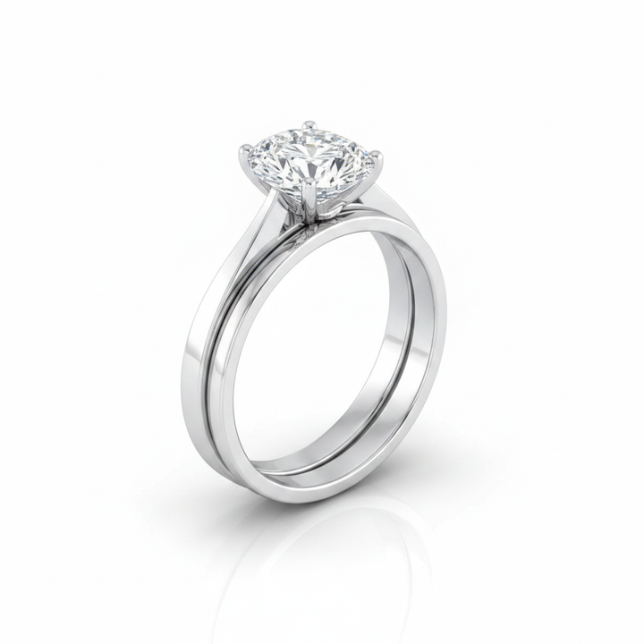 The Elena Matching Wedding Band, Oval in Platinum | RockHer