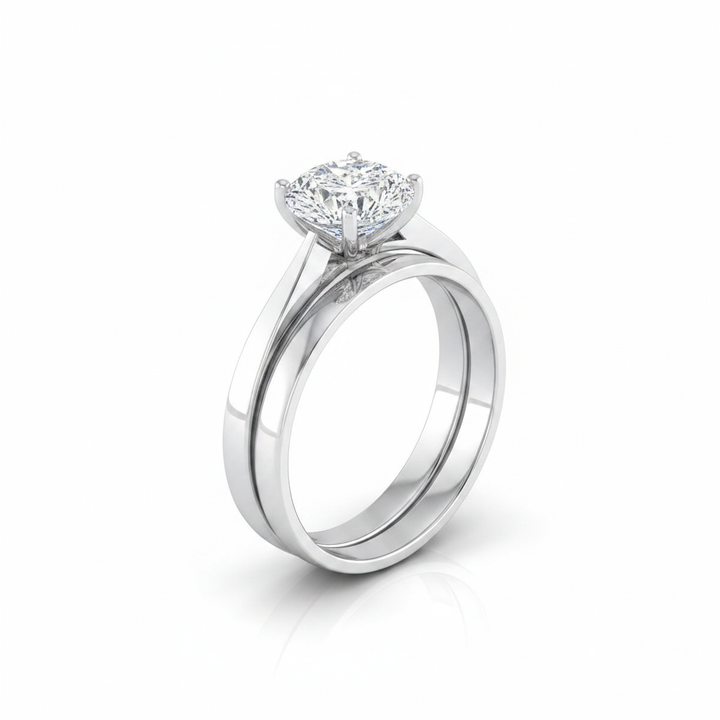 The Elena Matching Wedding Band, Pear in Platinum | RockHer