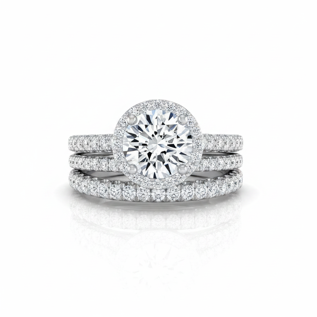 The Ella Matching Wedding Band, Round in Platinum