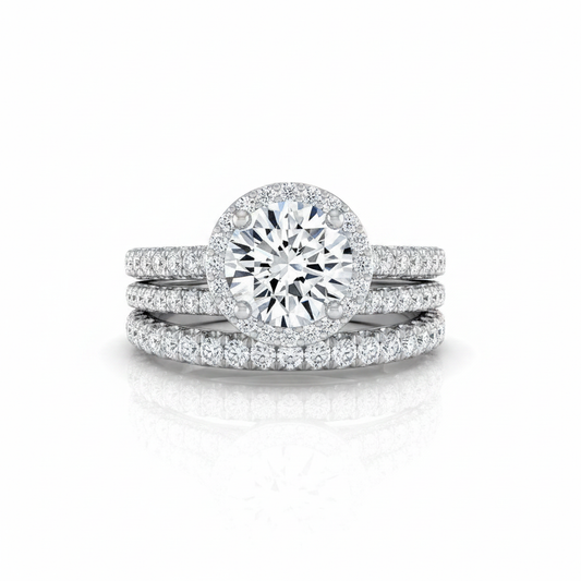 The Ella Matching Wedding Band, Round in Platinum