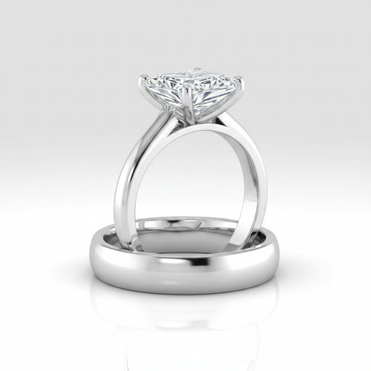 The Ellie Matching Wedding Band, Radiant in Platinum