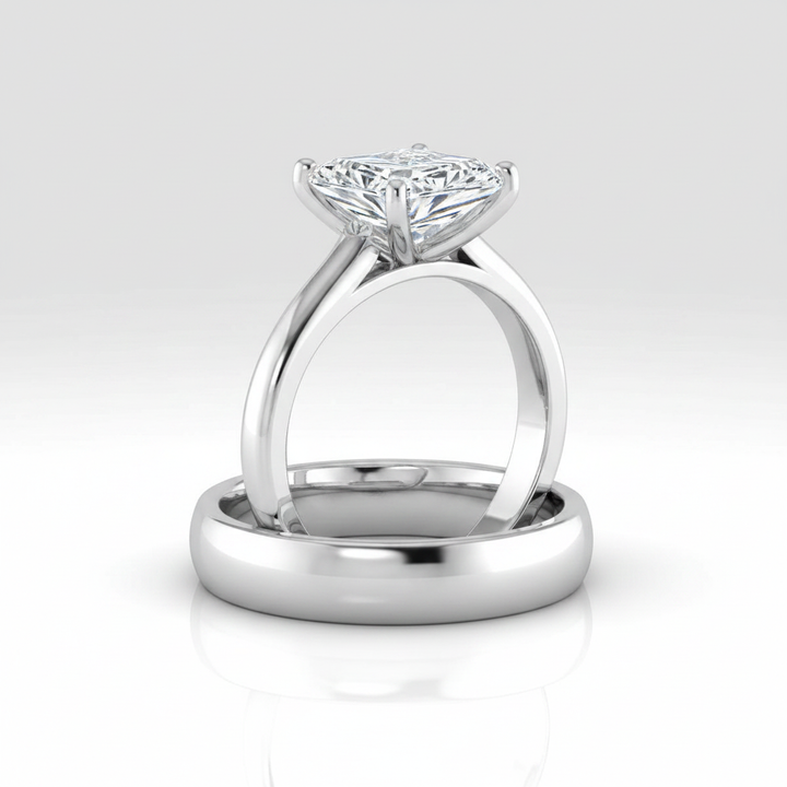 The Ellie Matching Wedding Band, Radiant in Platinum | RockHer
