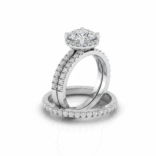 The Elliott Matching Wedding Band, Cushion in Platinum