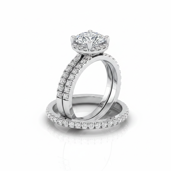 The Elliott Matching Wedding Band, Cushion in Platinum | RockHer