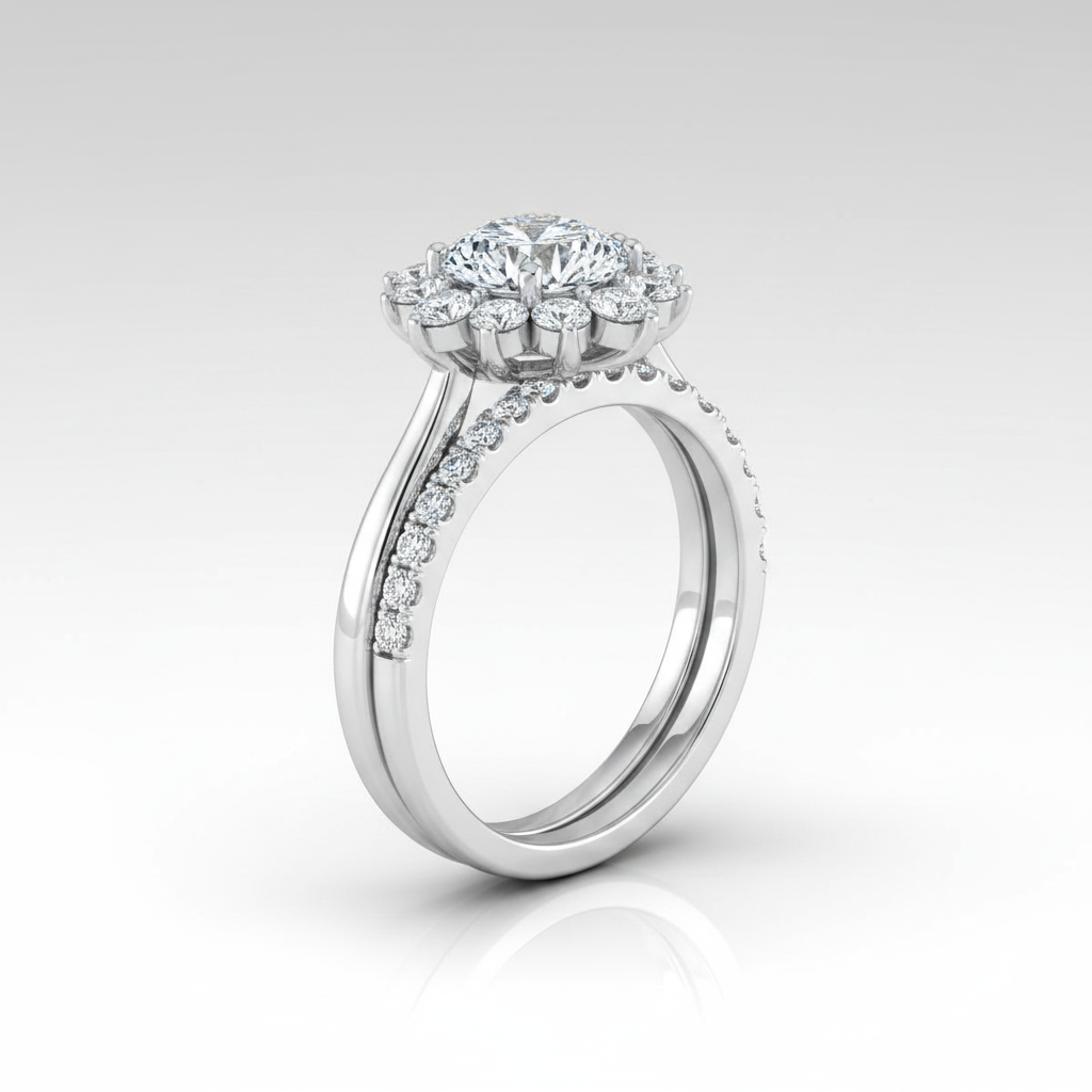 The Eloise Matching Wedding Band, Round in Platinum