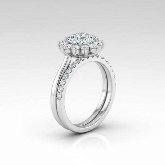 The Eloise Matching Wedding Band, Round in Platinum