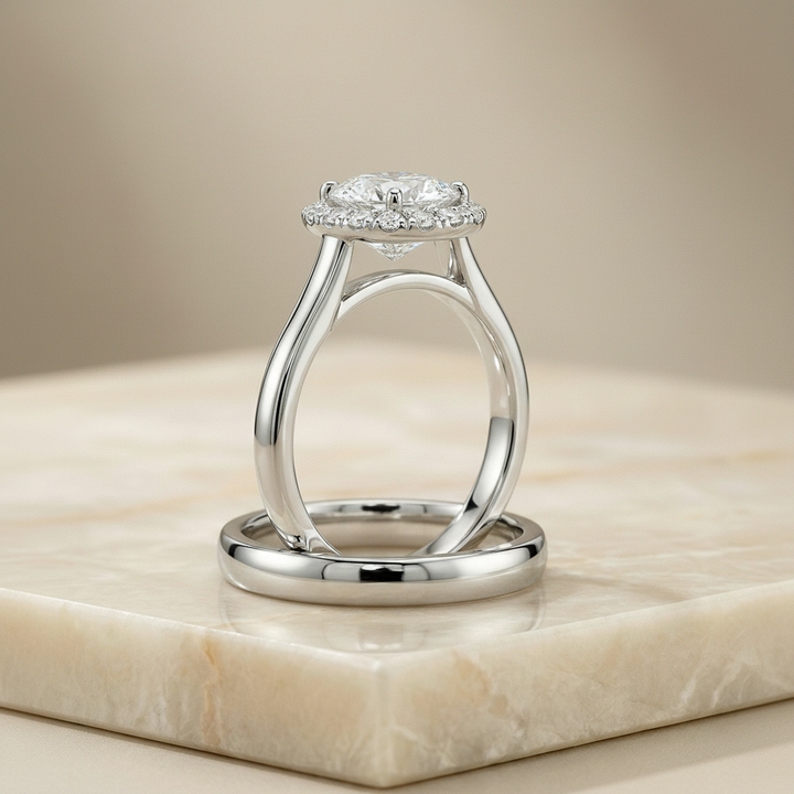 The Etta Matching Wedding Band, Oval in Platinum | RockHer