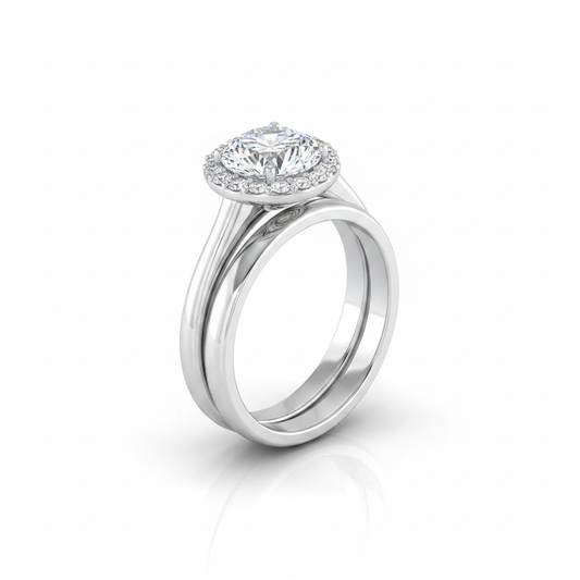 The Etta Matching Wedding Band, Round in Platinum
