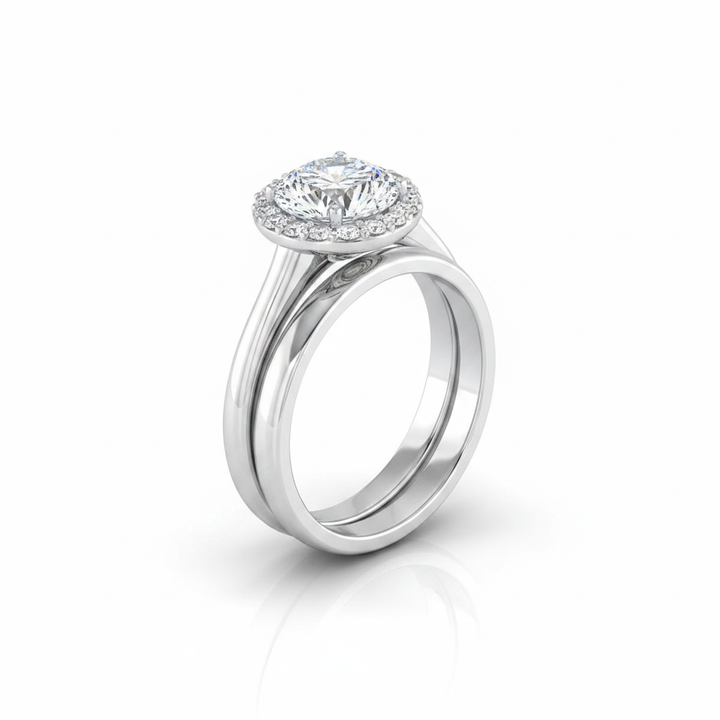 The Etta Matching Wedding Band, Round in Platinum | RockHer
