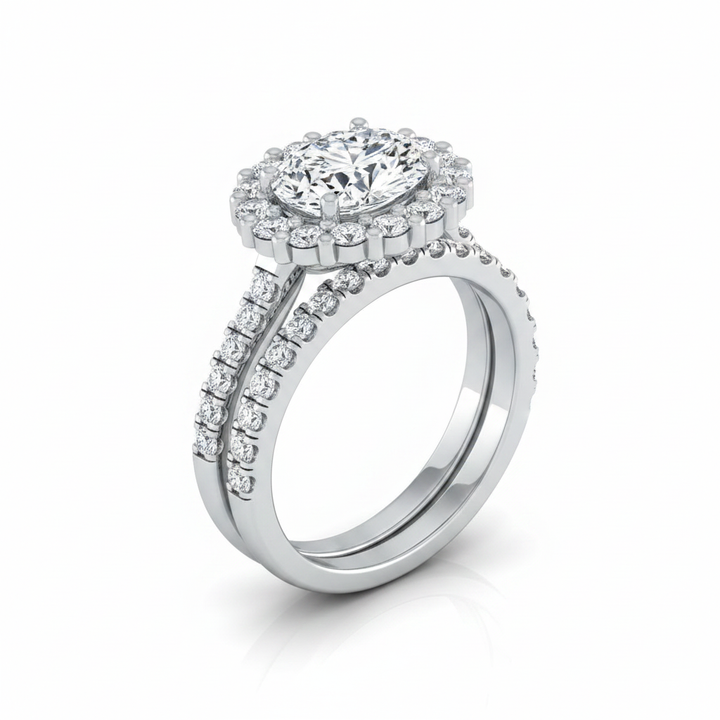 The Fiona Matching Wedding Band, Oval in 18K White Gold | RockHer