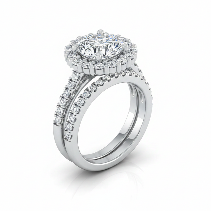 The Fiona Matching Wedding Band, Round in 18K White Gold | RockHer