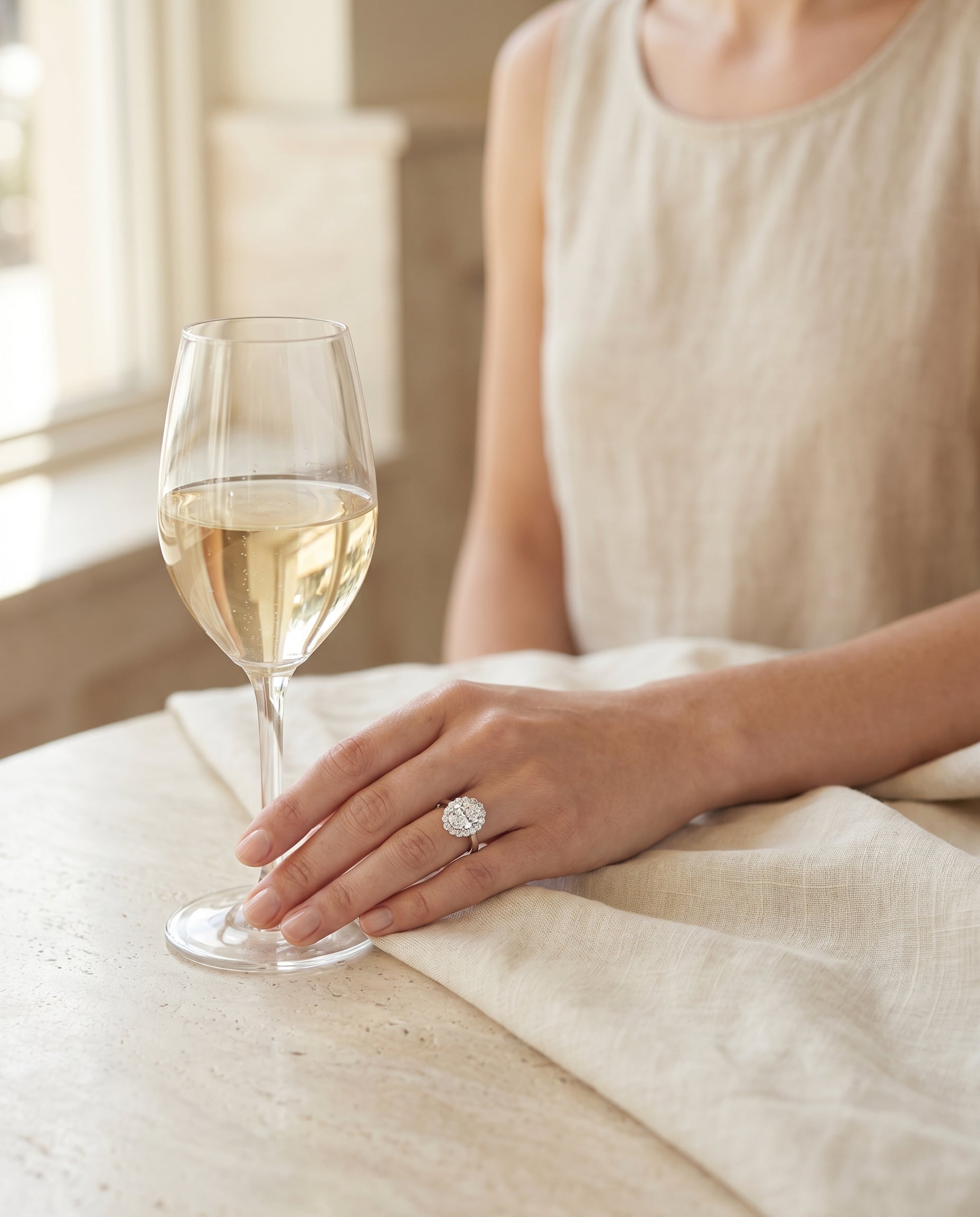 Made to order: The Faith oval engagement ring setting in Platinum | RockHer