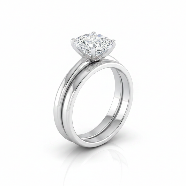 The Floria Matching Wedding Band, Oval in Platinum | RockHer