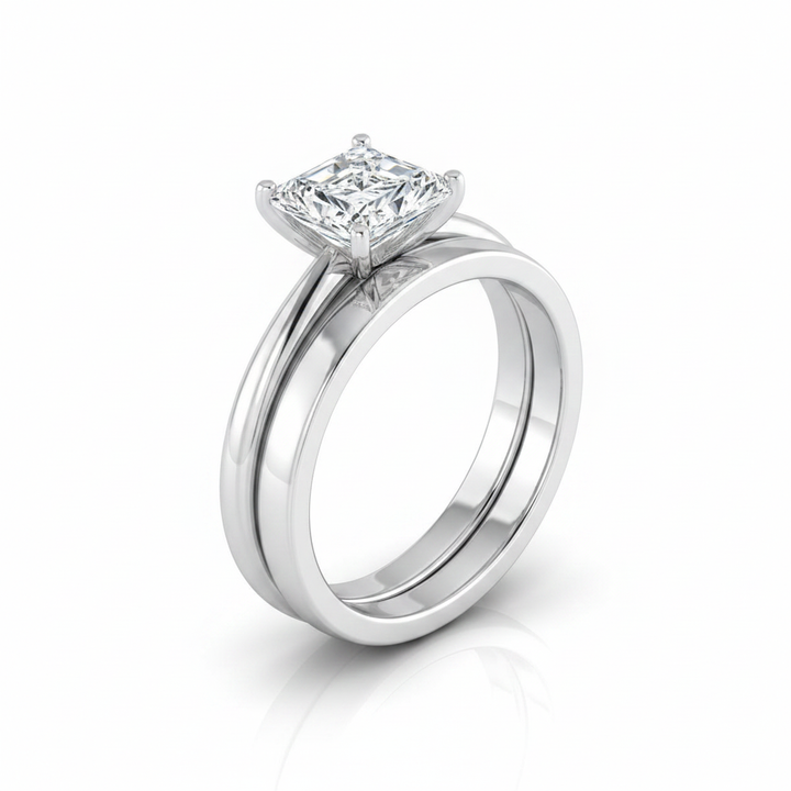 The Floria Matching Wedding Band, Radiant in Platinum | RockHer