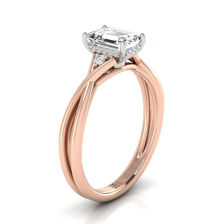 The Dusty Select Solitaire Engagement Ring with Lab Diamond in 14K Rose Gold - view 2