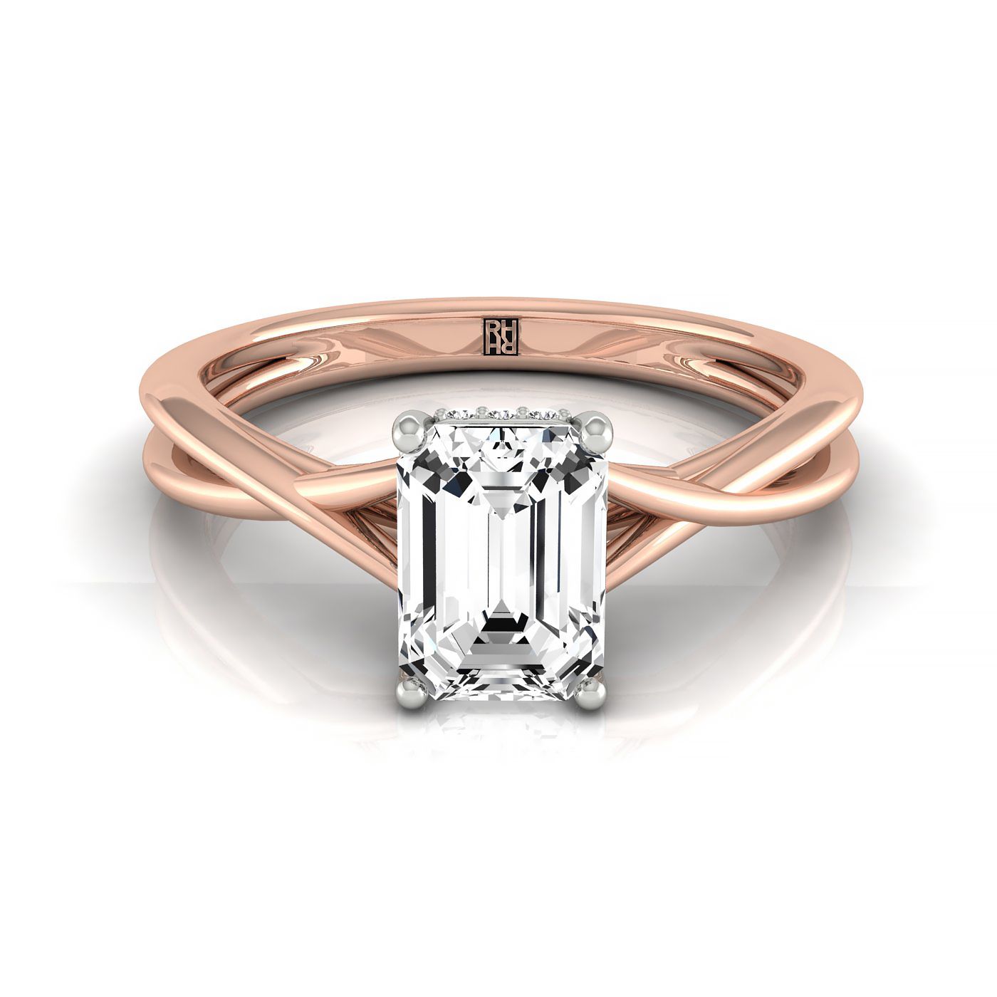 The Grace Select Solitaire Engagement Ring with Lab Diamond in 14K Rose Gold - view 1