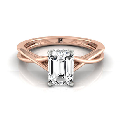 The Grace Select Solitaire Engagement Ring with Lab Diamond in 14K Rose Gold - view 1