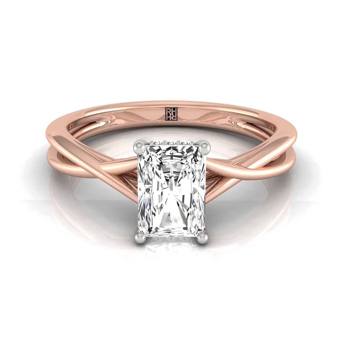 The Grace Select Solitaire Engagement Ring with Lab Diamond in 14K Rose Gold - view 1