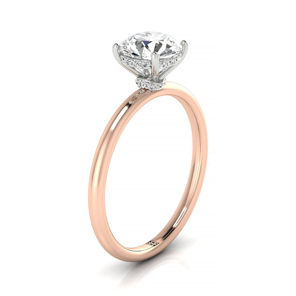 Made to order: The Dolly round engagement ring setting in 14K Rose Gold | RockHer
