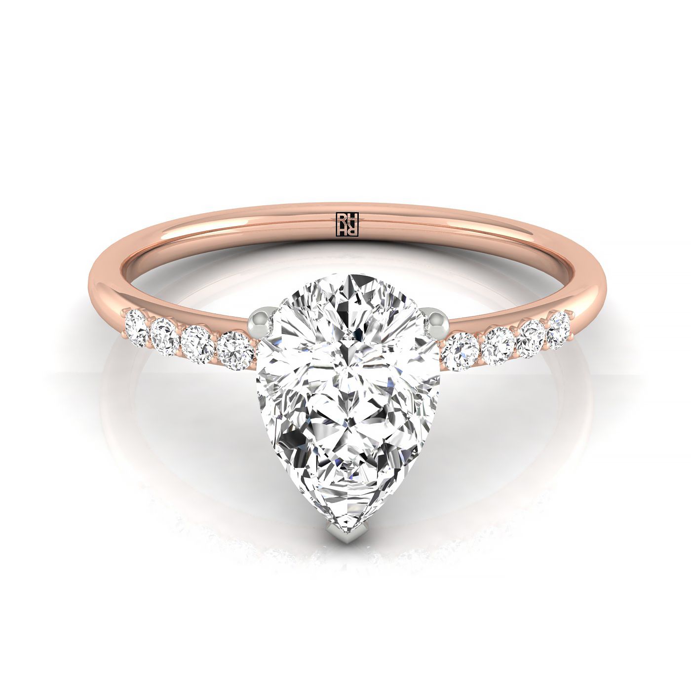 The Abbey Select Solitaire Engagement Ring with Lab Diamond in 14K Rose Gold - view 1