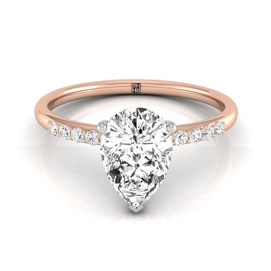 The Abbey Select Solitaire Engagement Ring with Lab Diamond in 14K Rose Gold - view 1