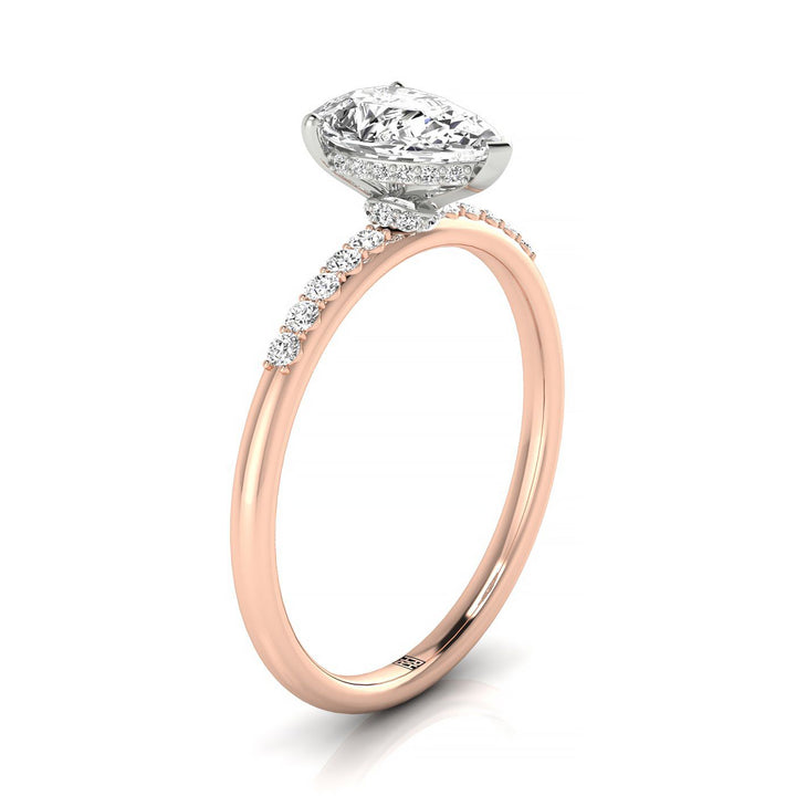 The Abbey Select Solitaire Engagement Ring with Lab Diamond in 14K Rose Gold - view 2