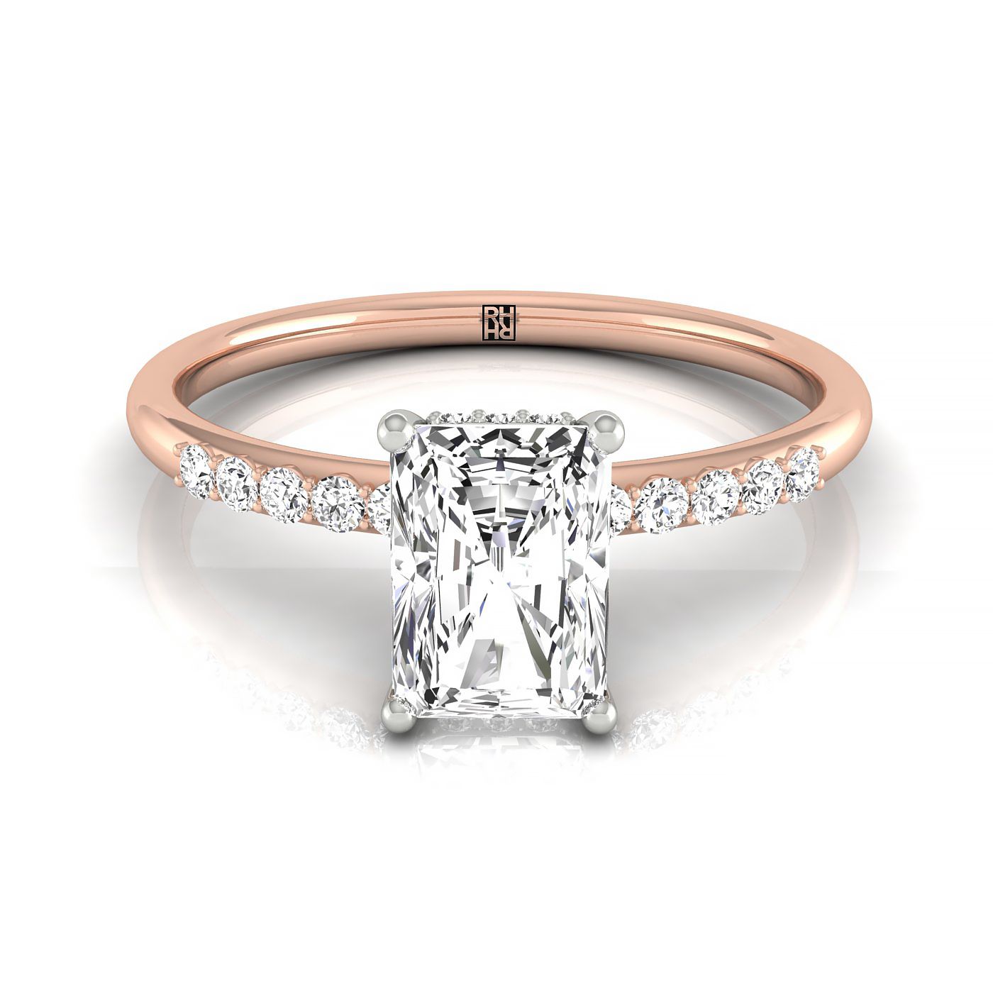 The Abbey Select Solitaire Engagement Ring with Lab Diamond in 14K Rose Gold - view 1