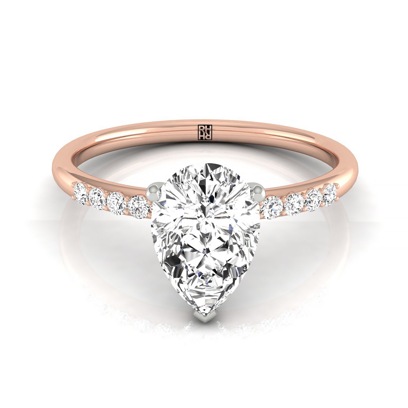 The Cherie Select Solitaire Engagement Ring with Lab Diamond in 14K Rose Gold - view 1
