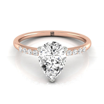 The Cherie Select Solitaire Engagement Ring with Lab Diamond in 14K Rose Gold - view 1