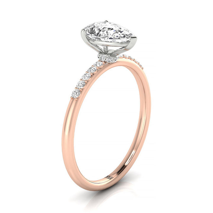 The Cherie Select Solitaire Engagement Ring with Lab Diamond in 14K Rose Gold - view 2