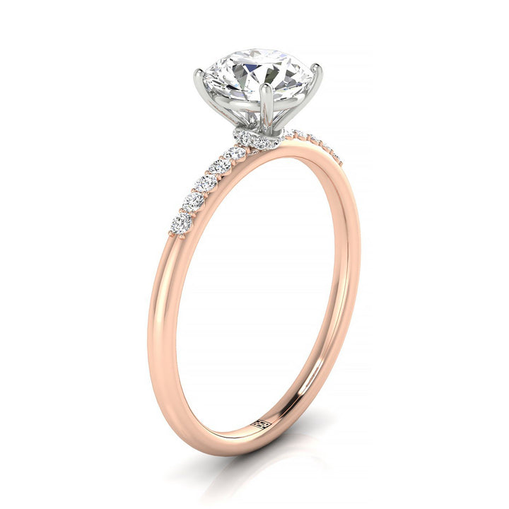 The Cherie Select Solitaire Engagement Ring with Lab Diamond in 14K Rose Gold - view 2