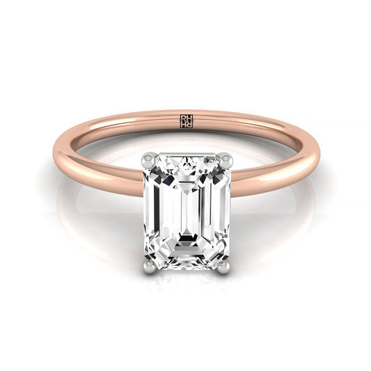The Cyndi Select Solitaire Engagement Ring with Lab Diamond in 14K Rose Gold - view 1