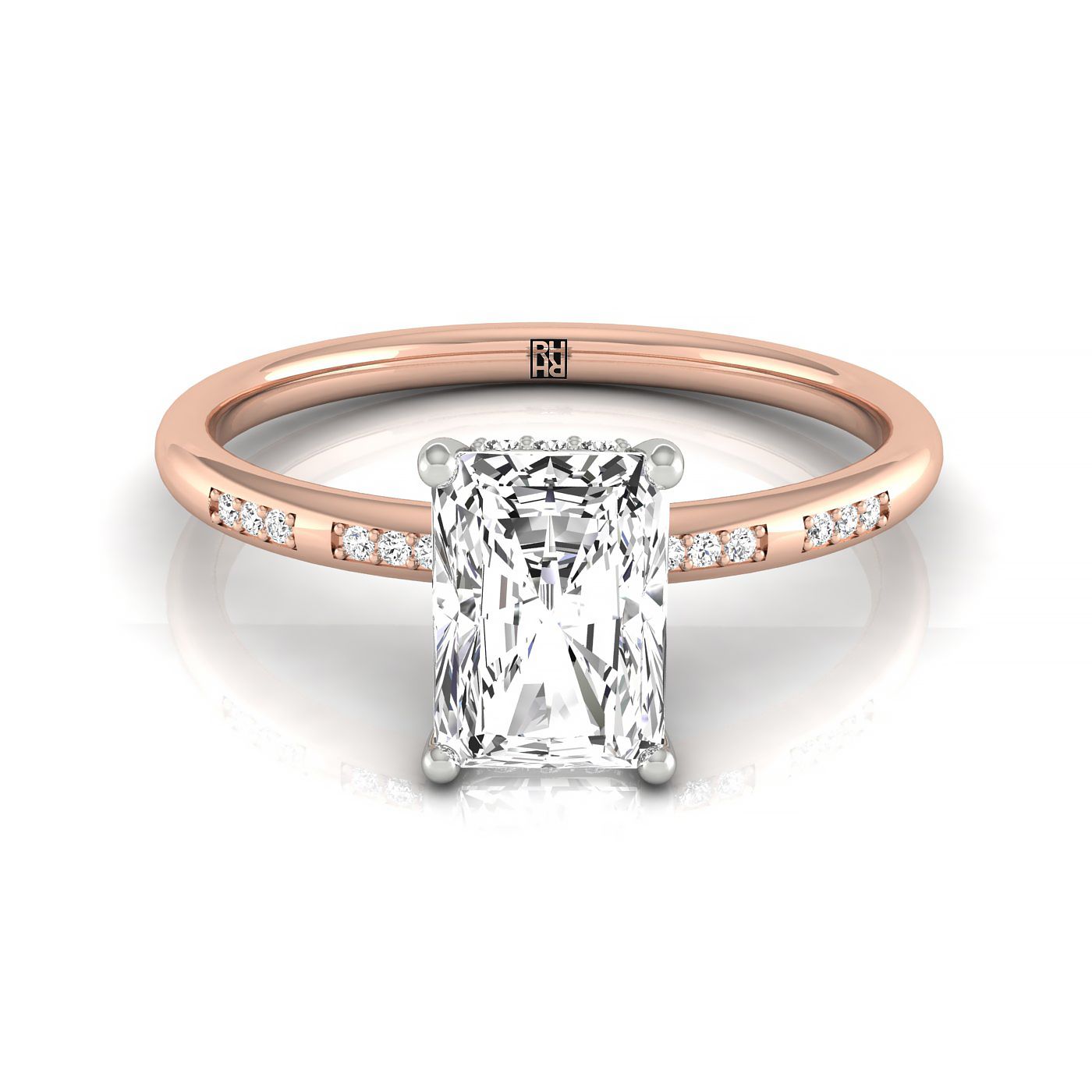 The Wanda Select Solitaire Engagement Ring with Lab Diamond in 14K Rose Gold - view 1