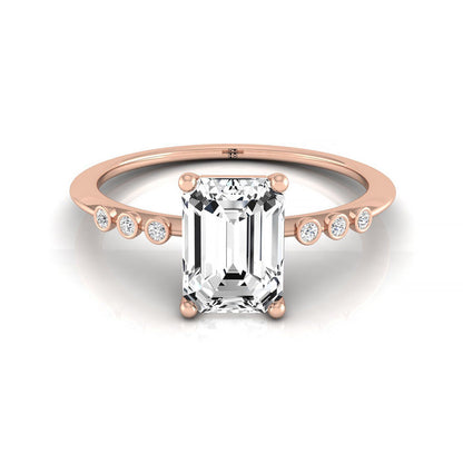 The Peggy Select Solitaire Engagement Ring with Lab Diamond in 14K Rose Gold - view 1
