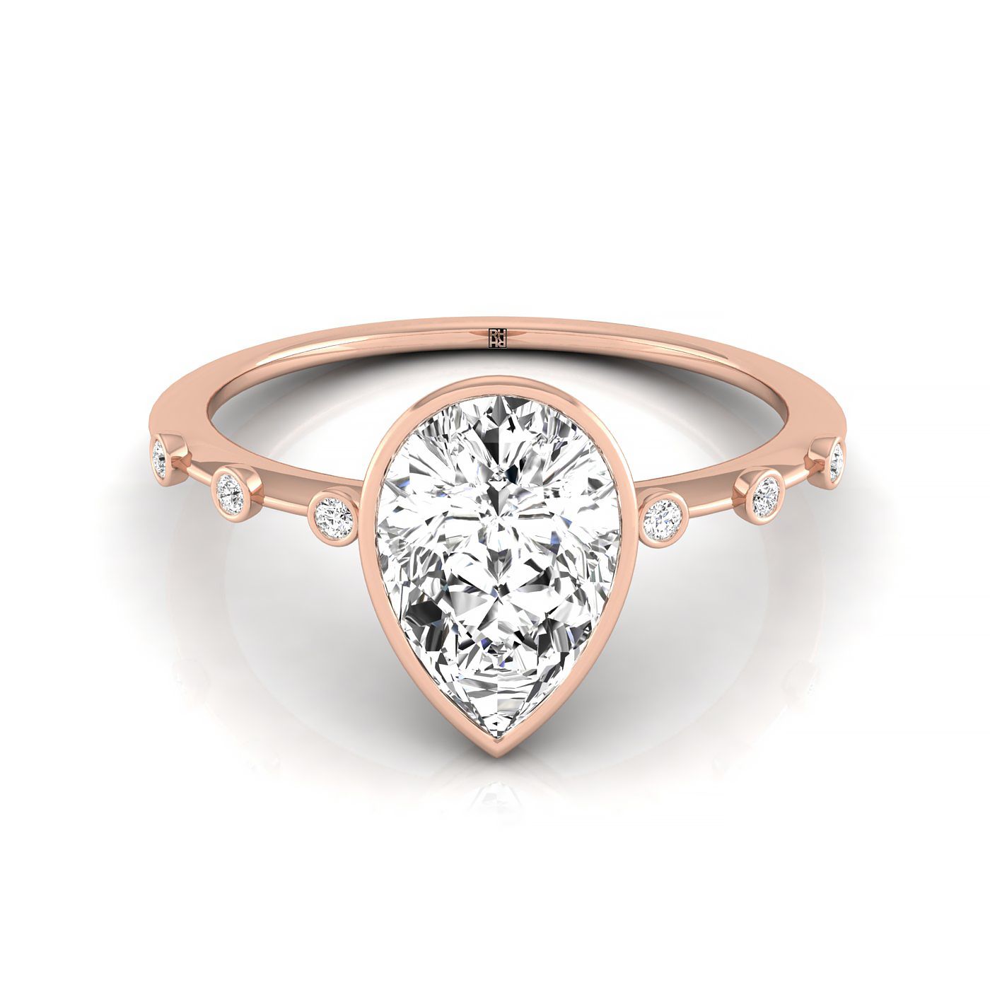 The Brandi Select Solitaire Engagement Ring with Lab Diamond in 14K Rose Gold - view 1