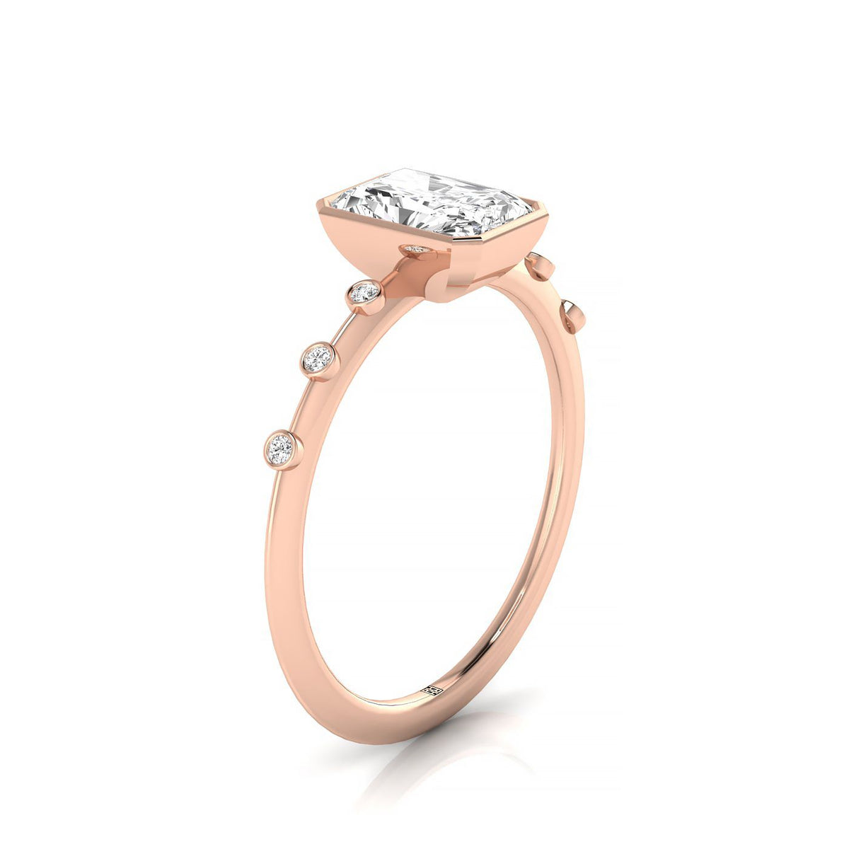 Select Solitaire Cut styling on The Brandi radiant engagement ring setting | RockHer
