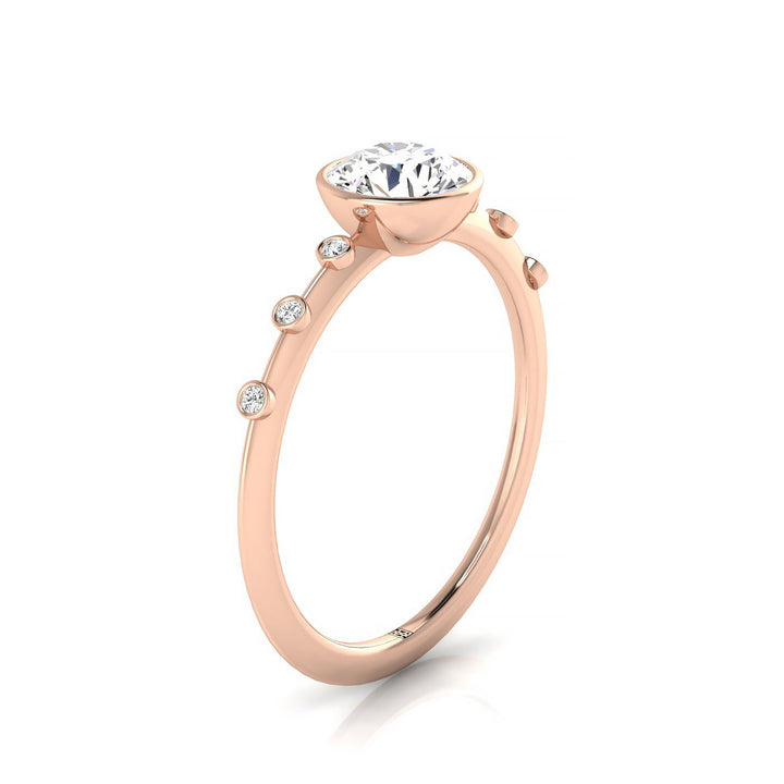 The Brandi Select Solitaire Engagement Ring with Lab Diamond in 14K Rose Gold - view 2