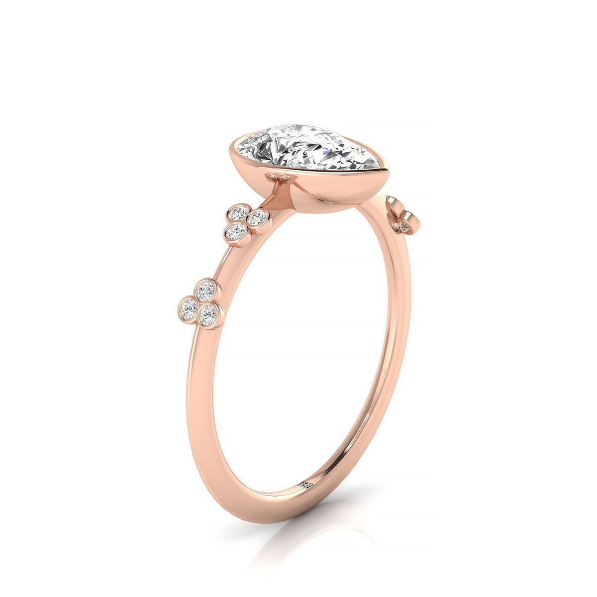 Made to order: The Miley princess engagement ring setting in 14K Rose Gold | RockHer