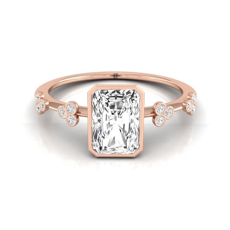 The Miley Select Solitaire Radiant Cut Lab Diamond Engagement Ring in 14K Rose Gold