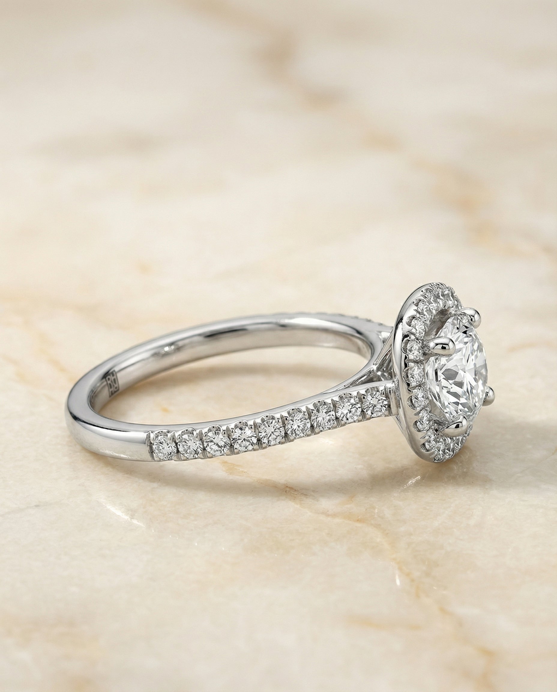 Made to order: The Hymn cushion engagement ring setting in Platinum | RockHer