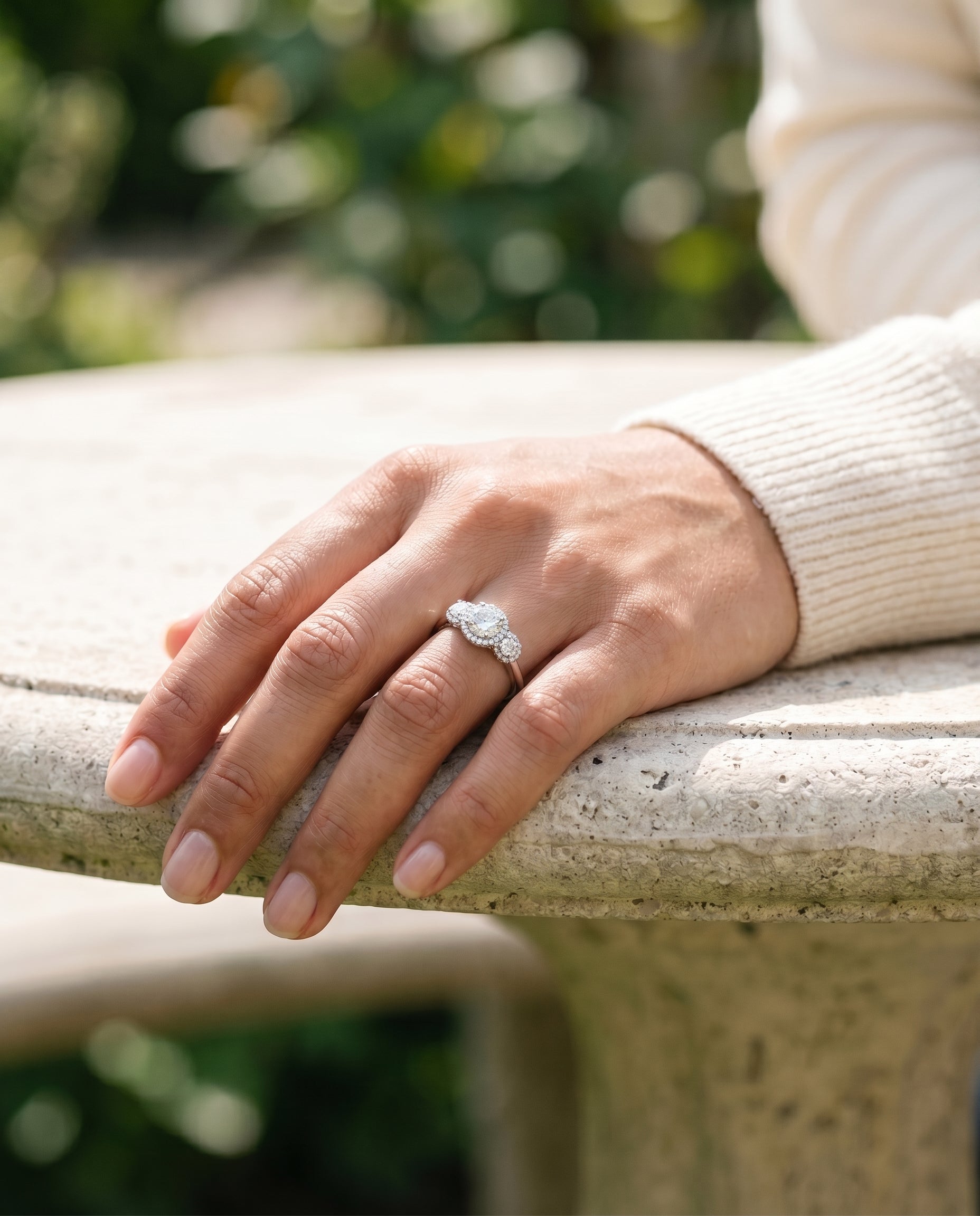 Made to order: The Anna round engagement ring setting in Platinum | RockHer