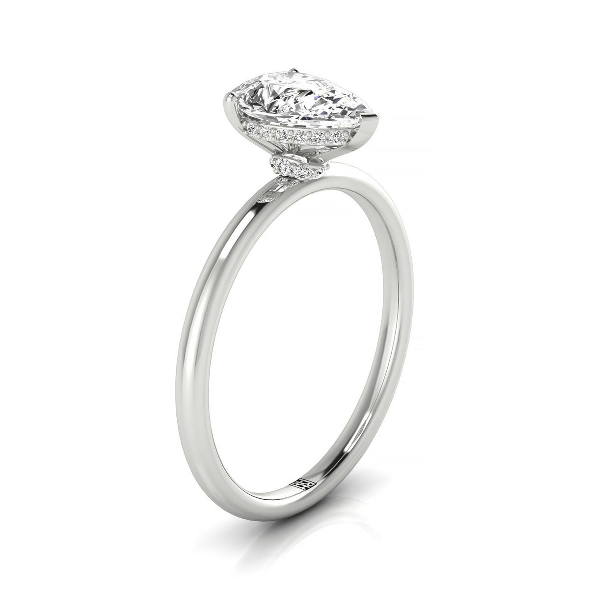 Made to order: The Dolly princess engagement ring setting in 18K White Gold | RockHer