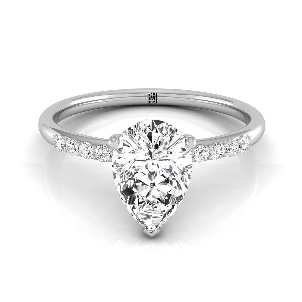 The Abbey princess engagement ring setting in 18K White Gold | RockHer