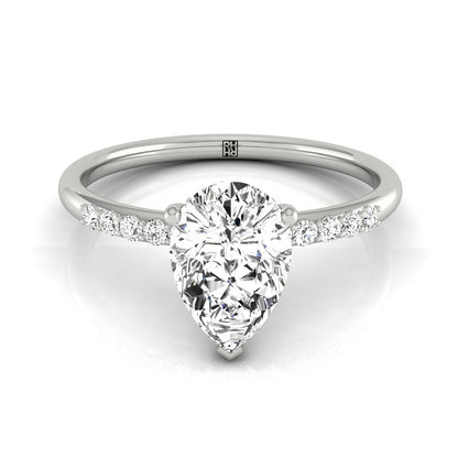 The Abbey Select Solitaire Engagement Ring with Lab Diamond in 18K White Gold - view 1