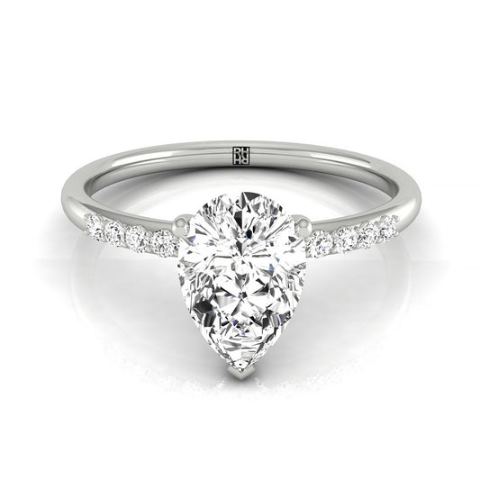 The Cherie Select Solitaire Engagement Ring with Lab Diamond in 18K White Gold - view 1