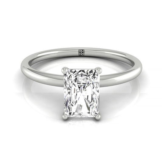 The Joni Select Hidden Halo Engagement Ring with Lab Diamond in Platinum - view 1