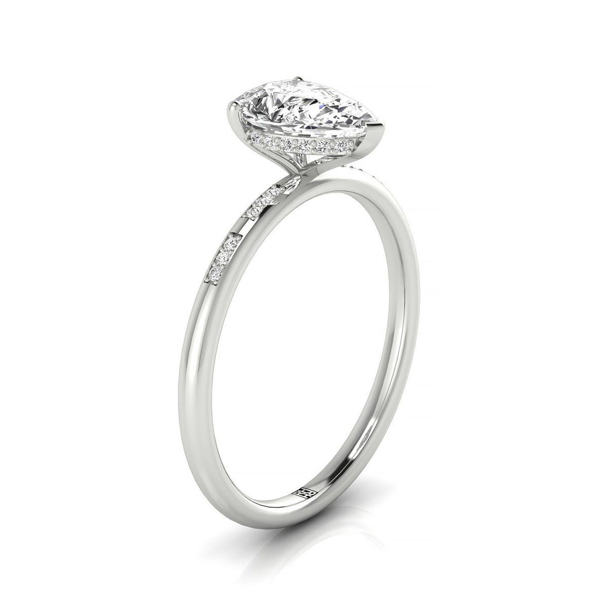 Made to order: The Wanda princess engagement ring setting in 18K White Gold | RockHer
