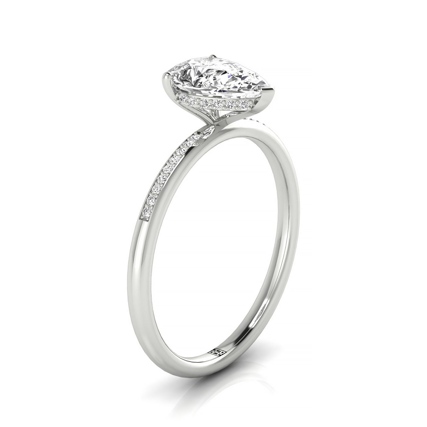 Made to order: The Brenda princess engagement ring setting in Platinum | RockHer