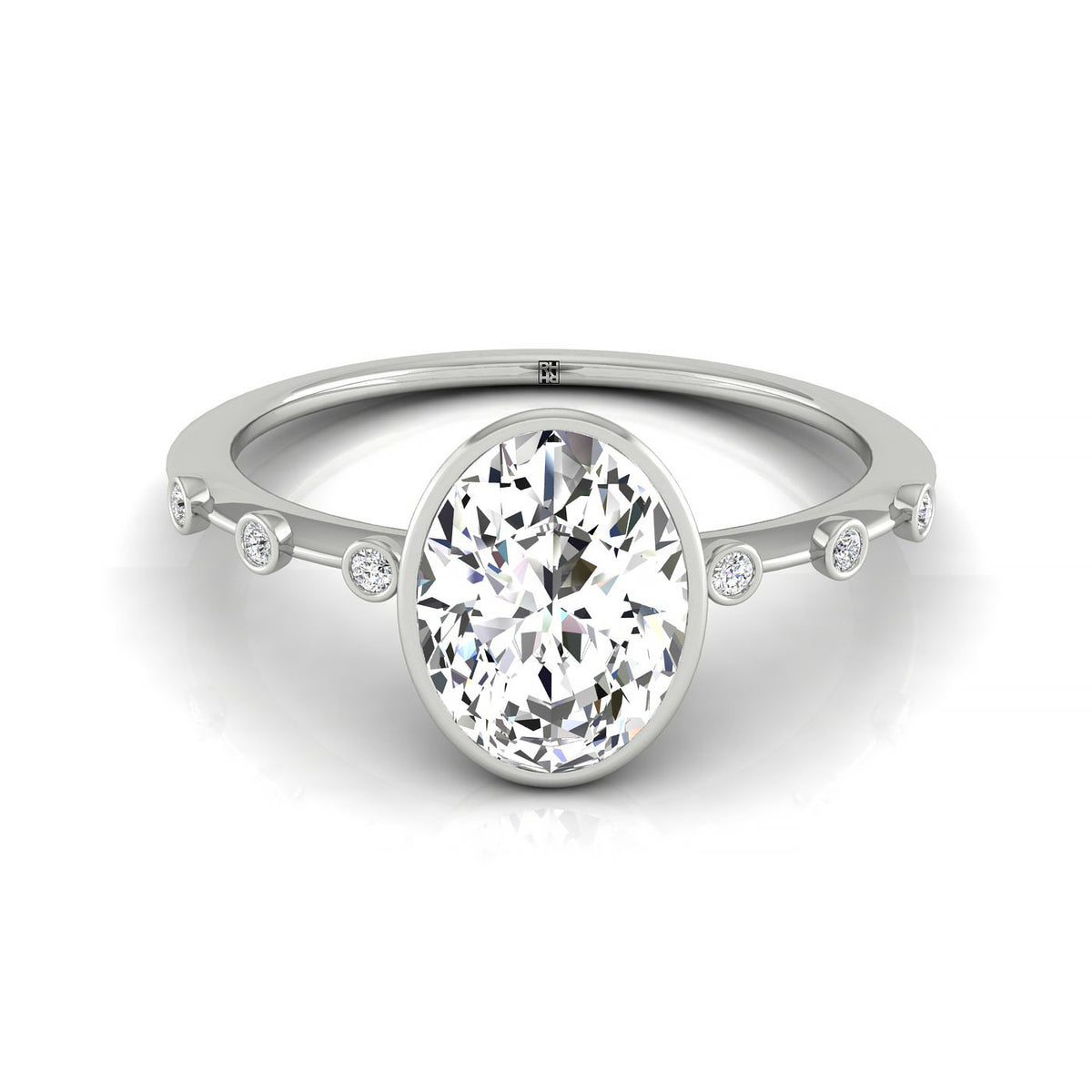 The Brandi select solitaire engagement ring setting, shown in 18K White Gold | RockHer