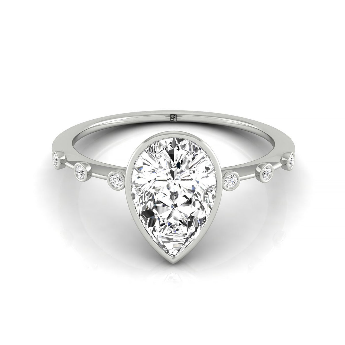 The Brandi select solitaire engagement ring setting, shown in Platinum | RockHer